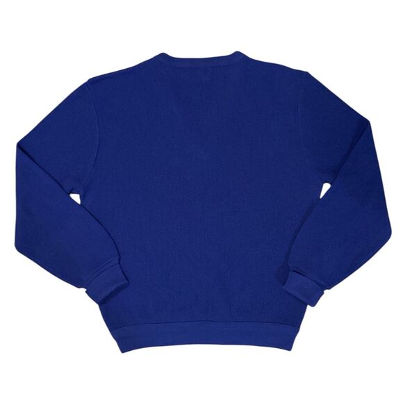 Vintage Izod Lacoste V-Neck Sweater Mens L – Blue 100% Acrylic Made In USA - EUC - Picture 2 of 7